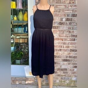 Black Crochet Kids/Girls Size 14 Halter Midi Summer Dress